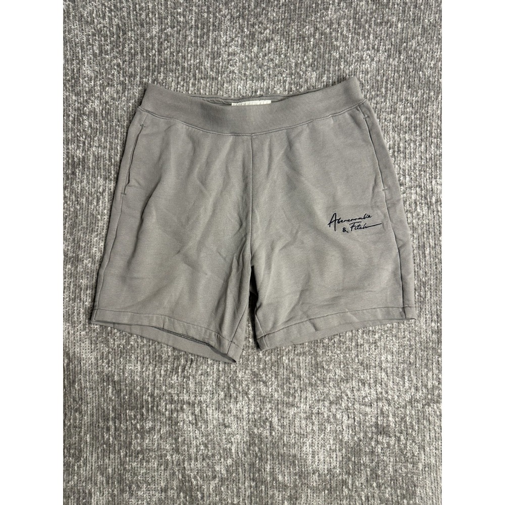 Abercrombie & Fitch Soft A&F Fleece Sweat Shorts Men's Size S Gray Relaxed Fit